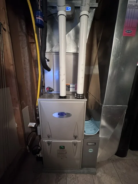 Residential furnace and ductwork installed by Infiniti Air